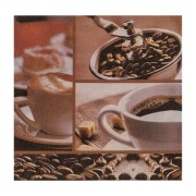 Motivservietten 3-lagig, 33 x 33 cm, Kaffee, 20 Stk.