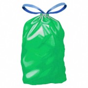 Zugbandsäcke Müllsäcke mit Zugband, 60 Liter, 63 x 73 cm HDPE, 10 Stk.