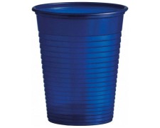 Trinkbecher Partybecher blau 180 ml, aus PS, Ø 70 mm, 50 Stk.