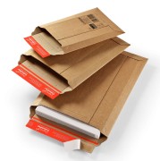 Wellpappe-Versandtasche - 215x300mm bis 50mm Höhe, für A4, extrem stabil, braun