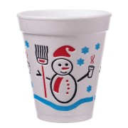 Thermobecher Glühweinbecher Styroporbecher SCHNEEMANN 200 ml / 80oz, 25 Stk.
