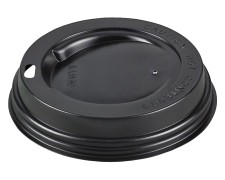 Domdeckel schwarz für Pappbecher - Coffee to go, 300/400ml, 90mm Ø, 100 Stk.