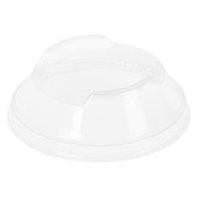 BIO Domdeckel zu Becher 300/400/500ml ohne Loch stapelbar Ø 96mm aus PLA 50 Stk.