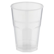 Trinkglas Deco 0,3l | 300ml mit Eichstrich transparent-trüb PP, 30 Stk.