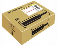 Post Prepaid Weinpaket für 3 Flaschen Wein Most, Säfte, Flaschenhöhe max 355mm