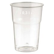 Brillant klare Trinkgläser 300ml mit Füllstrich, Ø 84 mm, 50 Stk.