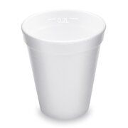 EPS Thermobecher Glühweinbecher Styroporbecher 200ml, weiß, 25 Stk.