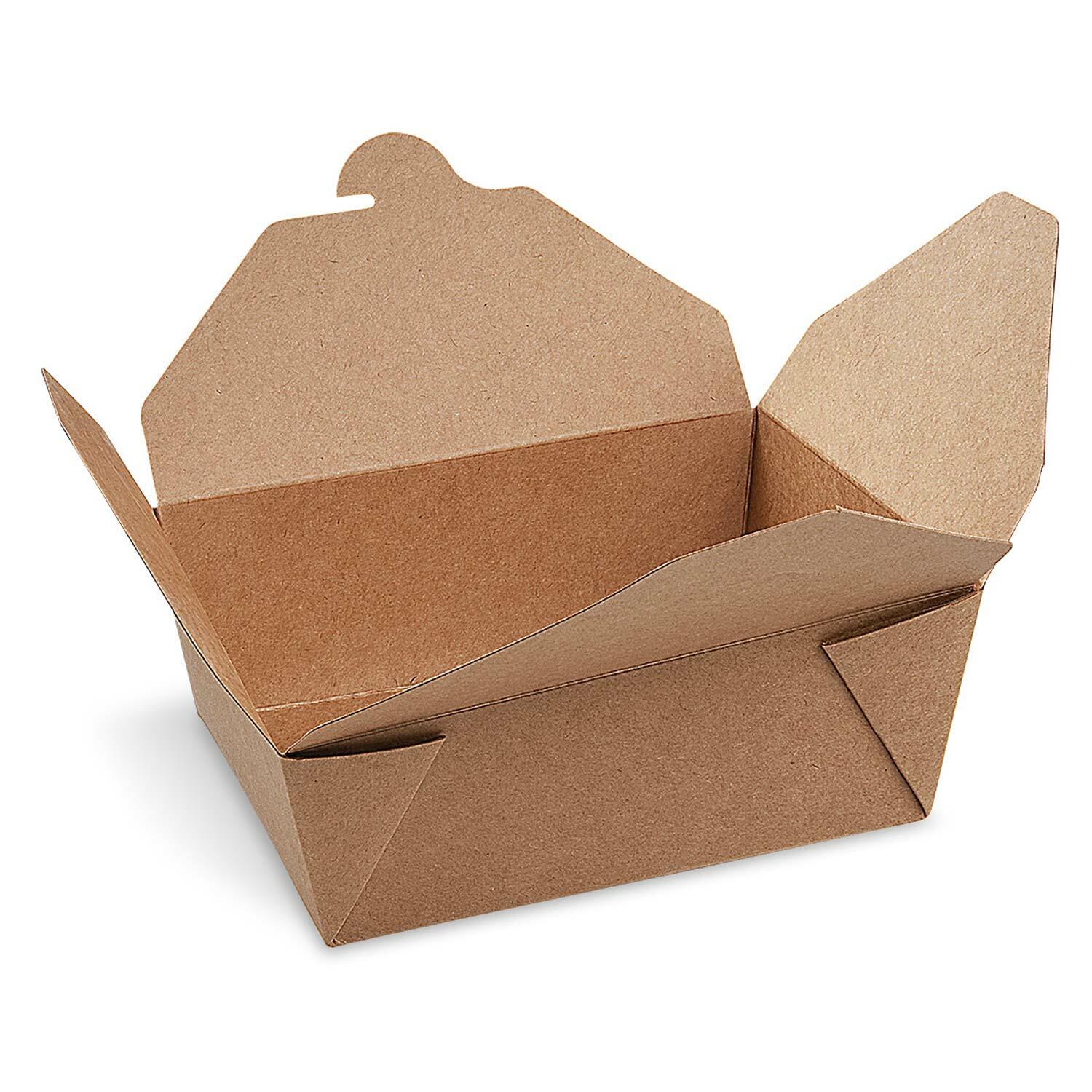 BIONATURE Food Boxen To GO M 1300ml kraft PE 151x120x65mm fettdicht, 50 Stk.