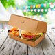 BIONATURE Hamburgerboxen PLUS kraft braun Fettbarriere 19,5x13,5x10cm, 50 Stk.