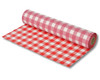 Biertischdecke mit Leinenstruktur rot/weiss, sehr stabil, 0,70 x 100m